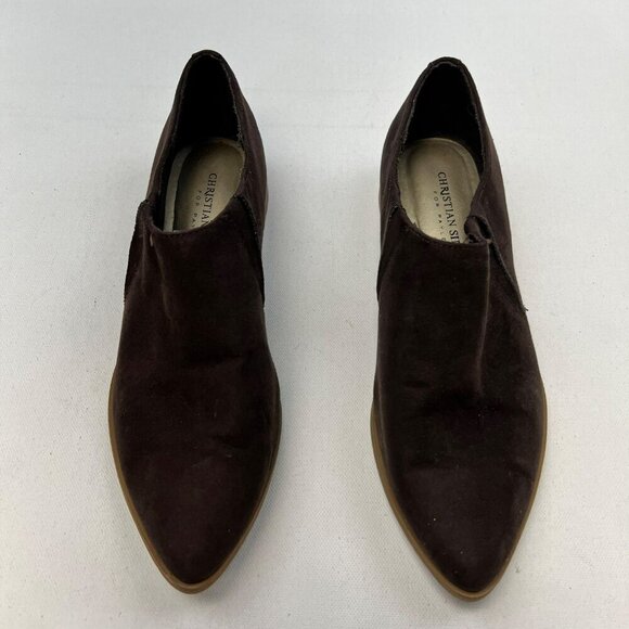 Christian Siriano Brown Pointed Toe Oxford Slip On Size 7 - Picture 3 of 9
